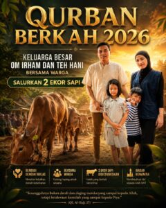 Qurban Berkah 2026: Keluarga Besar Om Irham dan Teh Hani Salurkan 2 Ekor Sapi di Musholah Albarokah Dusun Cipedes