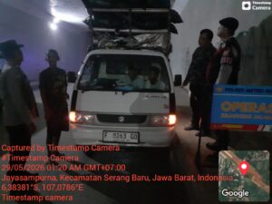 WUJUDKAN WILAYAH KONDUSIF, POLSEK SERANG BARU LAKSANAKAN OKJ DINI HARI