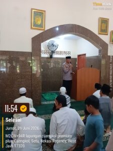 Kapolsek Setu Gelar Safari Jumat di Masjid Al Muttaqin, Ajak Warga Perkuat Kamtibmas