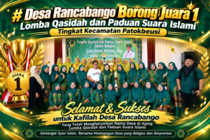 Desa Rancabango Borong Juara 1 Lomba Qasidah dan Paduan Suara Islami Tingkat Kecamatan Patokbeusi