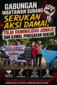 Gabungan Wartawan Subang Serukan Aksi Damai, Tolak Kriminalisasi Jurnalis dan Kawal Penegakan Hukum