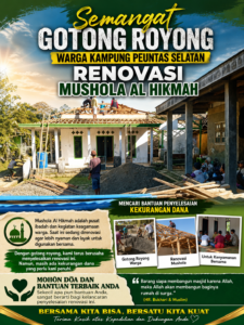 Semangat Gotong Royong Warga Kampung Peuntas Selatan Renovasi Mushola Al Hikmah, Mencari Bantuan Penyelesaian Kekurangan Dana
