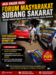 Forum Masyarakat Subang Sakarat Gelar Aksi Unjuk Rasa, Soroti Dugaan Ratusan SPPG Belum Berizin