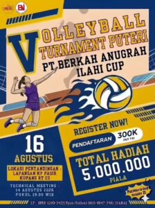 Turnamen Bola Voli Antar Desa di Nagasari Bergulir Sengit, Disponsori PT Berkah Anugrah Ilahi