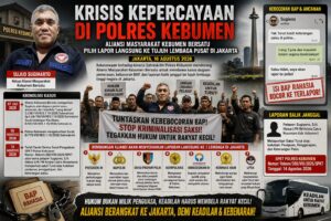 Krisis Kepercayaan di Polres Kebumen, Aliansi Masyarakat Kebumen Bersatu Pilih Lapor Langsung ke Tujuh Lembaga Pusat di Jakarta.