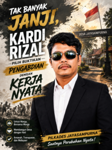 Tak Banyak Janji, Kardi Rizal Pilih Buktikan Pengabdian dengan Kerja Nyata di Pilkades Jayasampurna