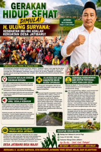 GERAKAN HIDUP SEHAT DIMULAI — H. ULUNG SURYANA: KESEHATAN IBU-IBU ADALAH KEKUATAN DESA JATIBARU