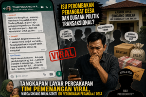 Tangkapan Layar Percakapan Tim Pemenangan Viral, Warga Sindang Mulya Soroti Isu Perombakan Perangkat Desa