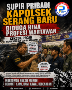 Supir Pribadi Kapolsek Serang Baru Diduga Hina Profesi Wartawan, Cekcok Pecah Usai Kapolsek Cup di Nagasari