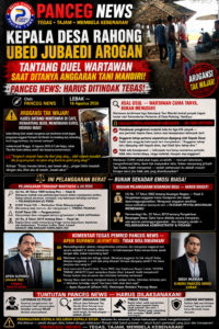 KEPALA DESA RAHONG UBED JUBAEDI AROGAN — TANTANG DUEL WARTAWAN SAAT DITANYA ANGGARAN TANI MANDIRI! PANCEG NEWS: HARUS DITINDAK TEGAS!