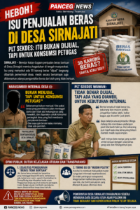 Heboh Isu Penjualan Beras di Desa Sirnajati, PLT Sekdes: Itu Bukan Dijual, Tapi untuk Konsumsi Petugas