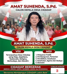 AMAT SUHENDA S.Pd — DESA CIDADAP BUKAN KERAJAAN, MILIK RAKYAT DIBANGUN BERSAMA.
