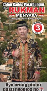 BAPAK RUKMAN USUNG VISI “MENYAPA”, (MENJADI NYATA PASIR BUNGUR ) MEWUJUDKAN MENJADI DESA YANG LEBIH BAIK